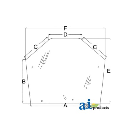 A & I Products Glass, Rear Window 66" x46" x4" A-86002901